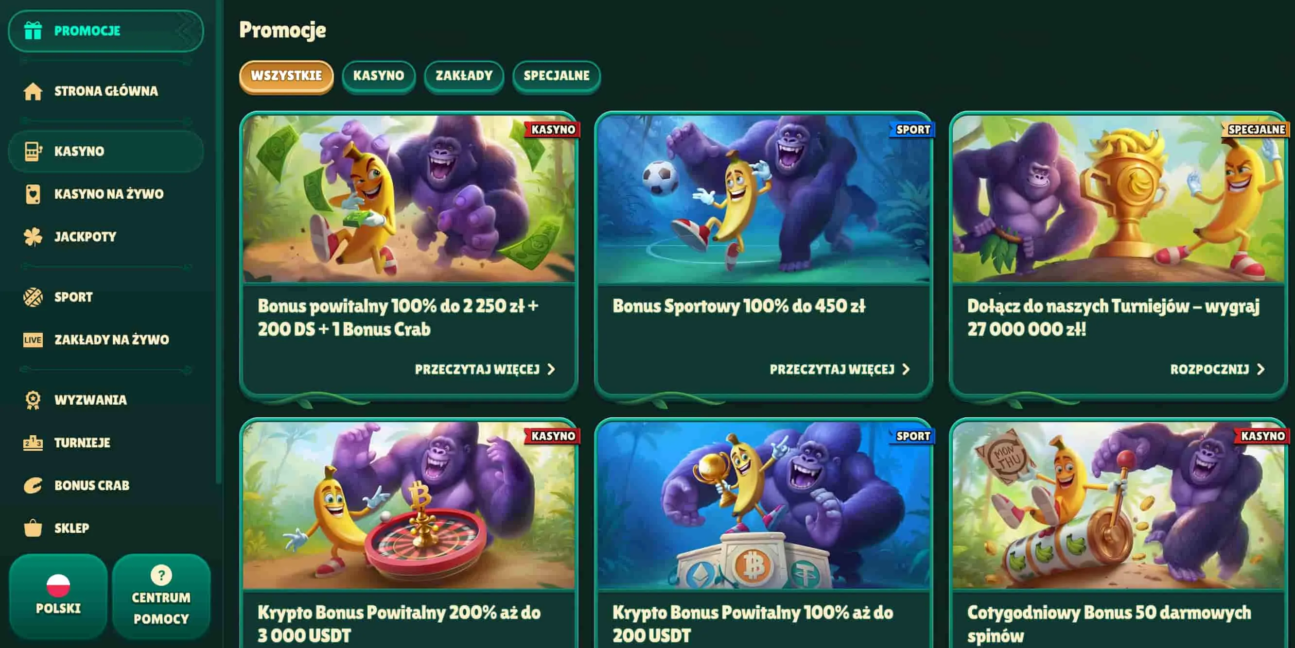 Bonus GoKong Kasyno — startowe prezenty i promocje Bonus GoKong Kasyno — startowe prezenty i promocje